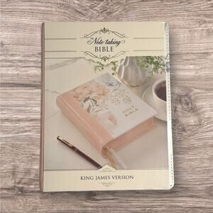 KJV Note Taking Bible Floral Hardcover Wide Margin Journaling Bible pink new